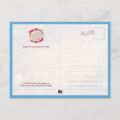 Cozy Samoyed Dog with Mini Snowman Feestdagenkaart (Achterkant)