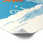 Cozy Samoyed Dog with Mini Snowman Poster (Hoek)