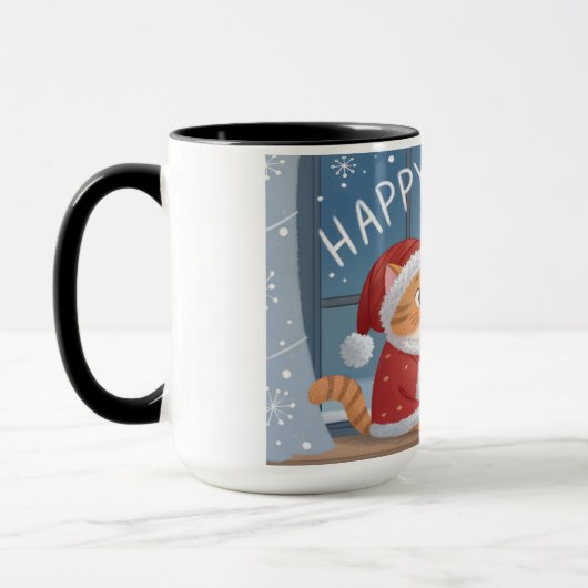 Cozy Santa Cat Holiday Mug Mok (Links)