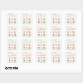 Cozy Scandi Autumn Essential Blush Thanksgiving Vierkante Sticker (Vel)