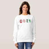 Cozy Season Cute Calligraphy Holiday Sweatshirt (Voorkant volledig)