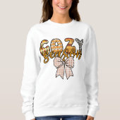 Cozy Season Cute Plaid Bow Fall Sweatshirt (Devant)