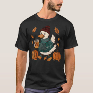 Cozy Season Duck Cute Fall Duck Pumpkin Spice Autu T-shirt