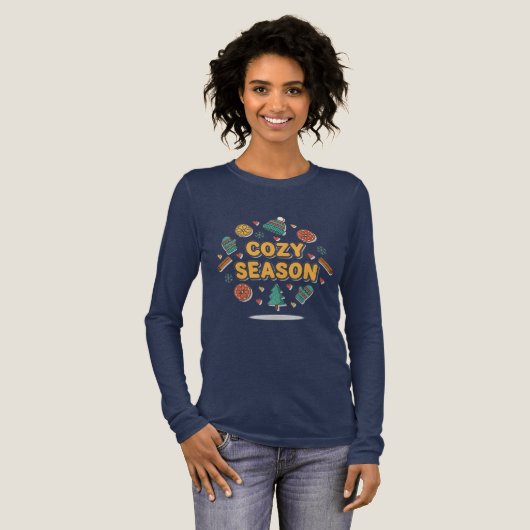 Cozy Season Holiday Elements – Style B Tri-Blend Shirt (Voorkant)