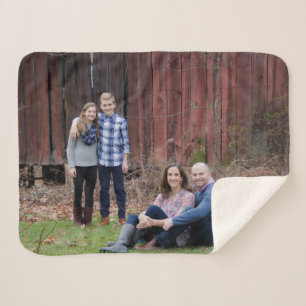 Cozy sherpa gepersonaliseerde fotodeken - keepslag deken