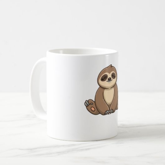 Cozy Sloth Classic T-Shirt Koffiemok (Voorkant links)