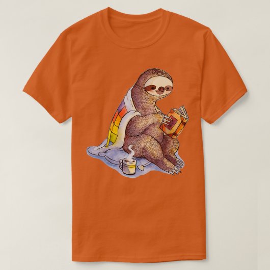 Cozy Sloth in Blanket T-shirt (Design voorkant)
