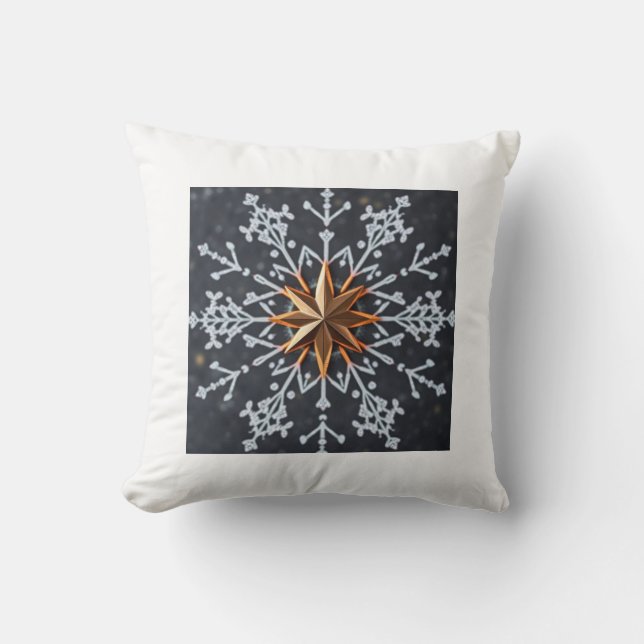 Cozy Snowflake Haven Kussen (Voorkant)