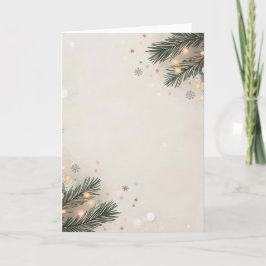 Cozy Snowflake & Pine Holiday Design Kaart