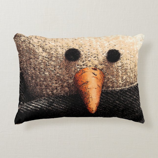 Cozy Snowman Accent Pillow Accent Kussen (Voorkant)