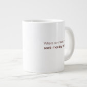 Cozy Sock Monkey  Extra Grote Beker (Voorkant rechts)