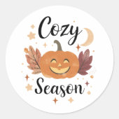 Cozy Spooky Season Ronde Sticker (Voorkant)