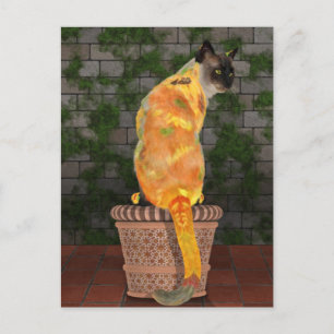 Cozy Sunflower Cat Briefkaart