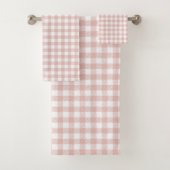 Cozy Tartan Towel Rose Gold Gift for Her Home (En situation)