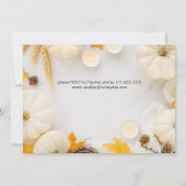 Cozy Thanksgiving Pumpkin Dinner Kaart (Achterkant)