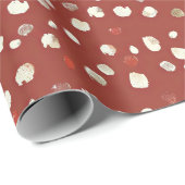 Cozy Vintage Christmas Pattern Cadeaupapier (Rol Hoek)