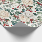 Cozy Vintage Christmas Pattern Cadeaupapier (Hoek)