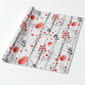 Cozy Vintage Christmas Pattern Cadeaupapier (Uitgerold)