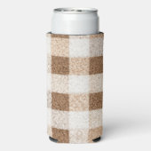 Cozy Warm Brown Cream Plaid Stripes Christmas (Seltzer Achterkant)
