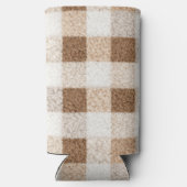Cozy Warm Brown Cream Plaid Stripes Christmas (Achterkant)