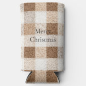 Cozy Warm Brown Cream Plaid Stripes Christmas (Voorkant)