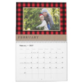 Cozy & Warm | Monogram rode bufferplaat Kalender (Feb 2027)