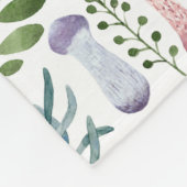 Cozy Waterverf Mushrooms Patroon Fleece Deken (Hoek)