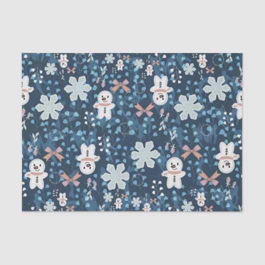 Cozy Whimsical Holiday Throw Pillow Tissuepapier (Voorkant)