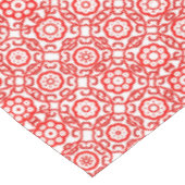 Cozy White & Red Winter Abstract kerstfeest Tafelkleed (Gekanteld)