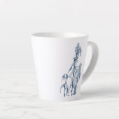 Cozy Winter Botanical Art Latte Mok (Rechterhoek)