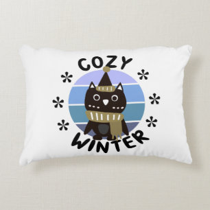 Cozy Winter, Cute Owl Accent Kussen