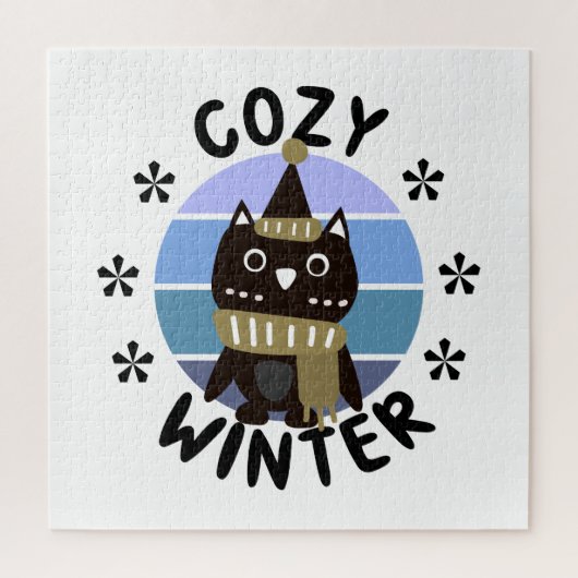 Cozy Winter, Cute Owl Legpuzzel (Verticaal)