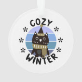 Cozy Winter, Cute Owl Ornament (achterkant)