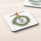 Cozy Winter Day Bier Onderzetter (Linkerzijde)