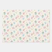 Cozy Winter Mug Mitten Pattern "Happy New Year" Inpakpapier Vel (Voorkant)