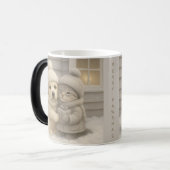 Cozy Winter Mug with Puppy and Kitten Illustration (Devant gauche)