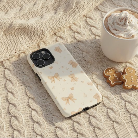 Cozy Winter Phone Case | Soft Teddy Bear aesthetic iPhone Hoesje