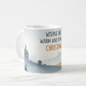 Cozy Winter Village Landscape Christmas Mug (Devant gauche)