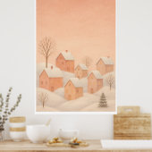 Cozy Winter Village Poster  (Cuisine)