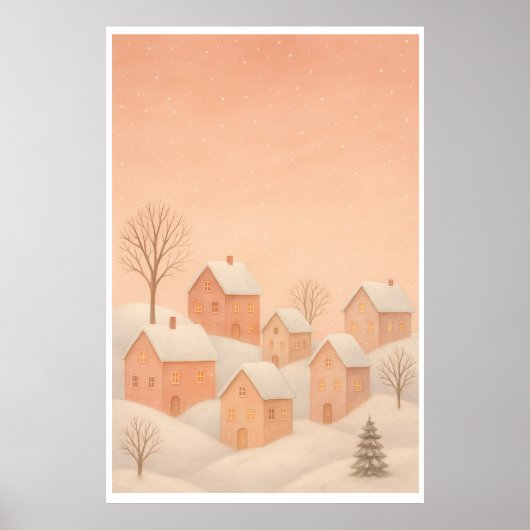 Cozy Winter Village Poster  (Devant)