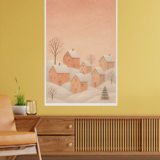 Cozy Winterdorp Poster 