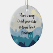 Cozy Your State of Town Kerstwishes Ornament (Rechts)