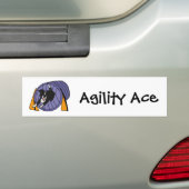 CP- Dog Agility Tunnel Cartoon Bumpersticker (Op auto)
