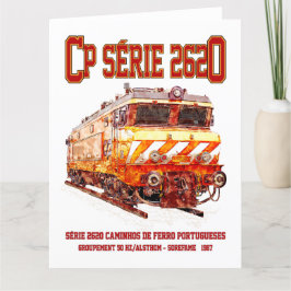 CP Serie 2620 elektrische locomotief. Nez-Casse Lo Bedankkaart