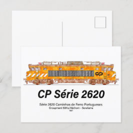 CP Serie 2620 elektrische locomotief. Nez-Casse Lo Briefkaart