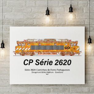 CP Serie 2620 Elektrische Locomotief. Nez-Casse Lo Poster