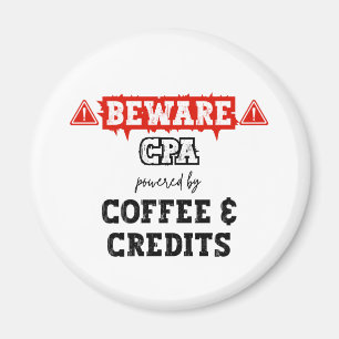 CPA aangedreven door koffie en credits   Grappige  Magneet