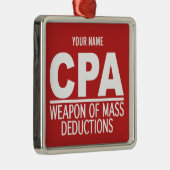 CPA aangepaste kleurversiering Metalen Ornament (Rechts)