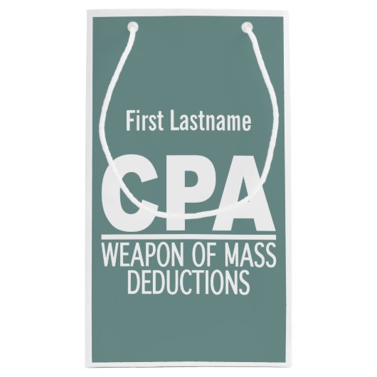 CPA aangepaste naam en cadeautassen voor kleurenwe Klein Cadeauzakje (Achterkant)