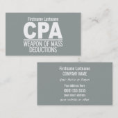 CPA aangepaste visitekaartjes (Voorkant / Achterkant)